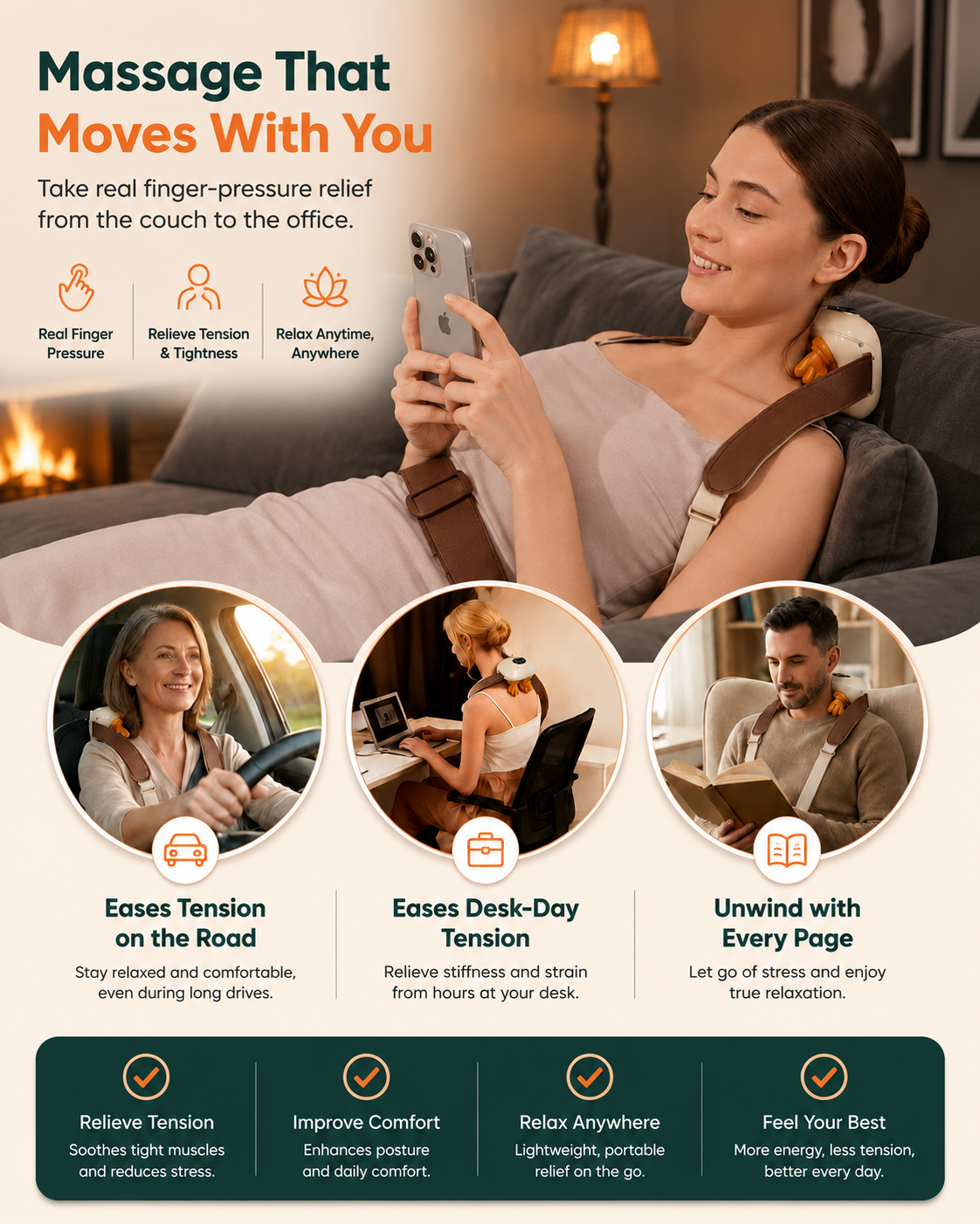 Suaviro ProRelief™ Hand-Like Neck Massager
