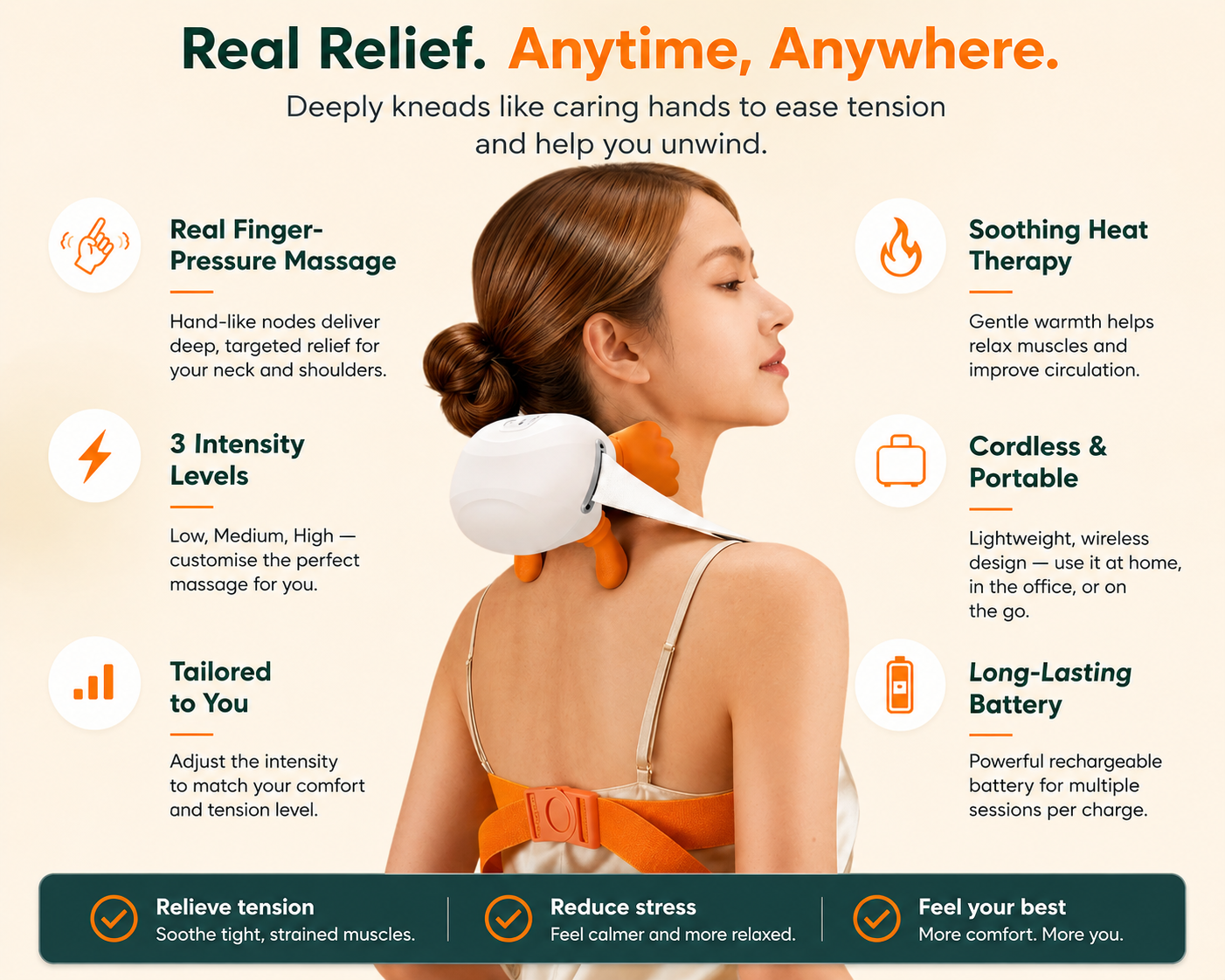 Suaviro ProRelief™ Hand-Like Neck Massager