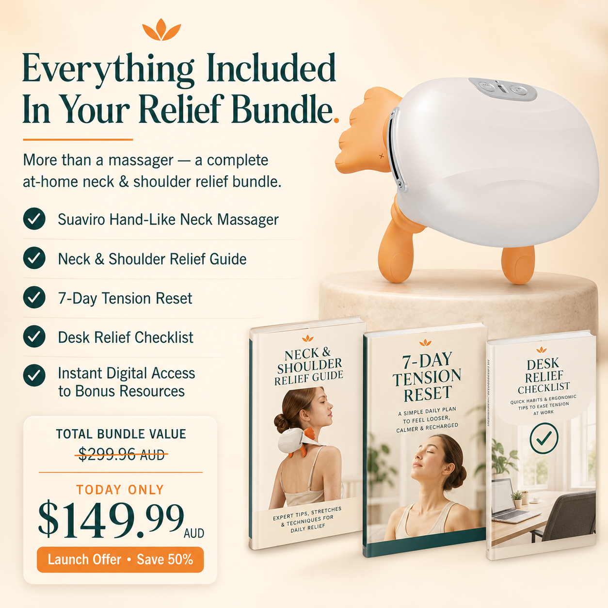 Suaviro ProRelief™ Hand-Like Neck Massager